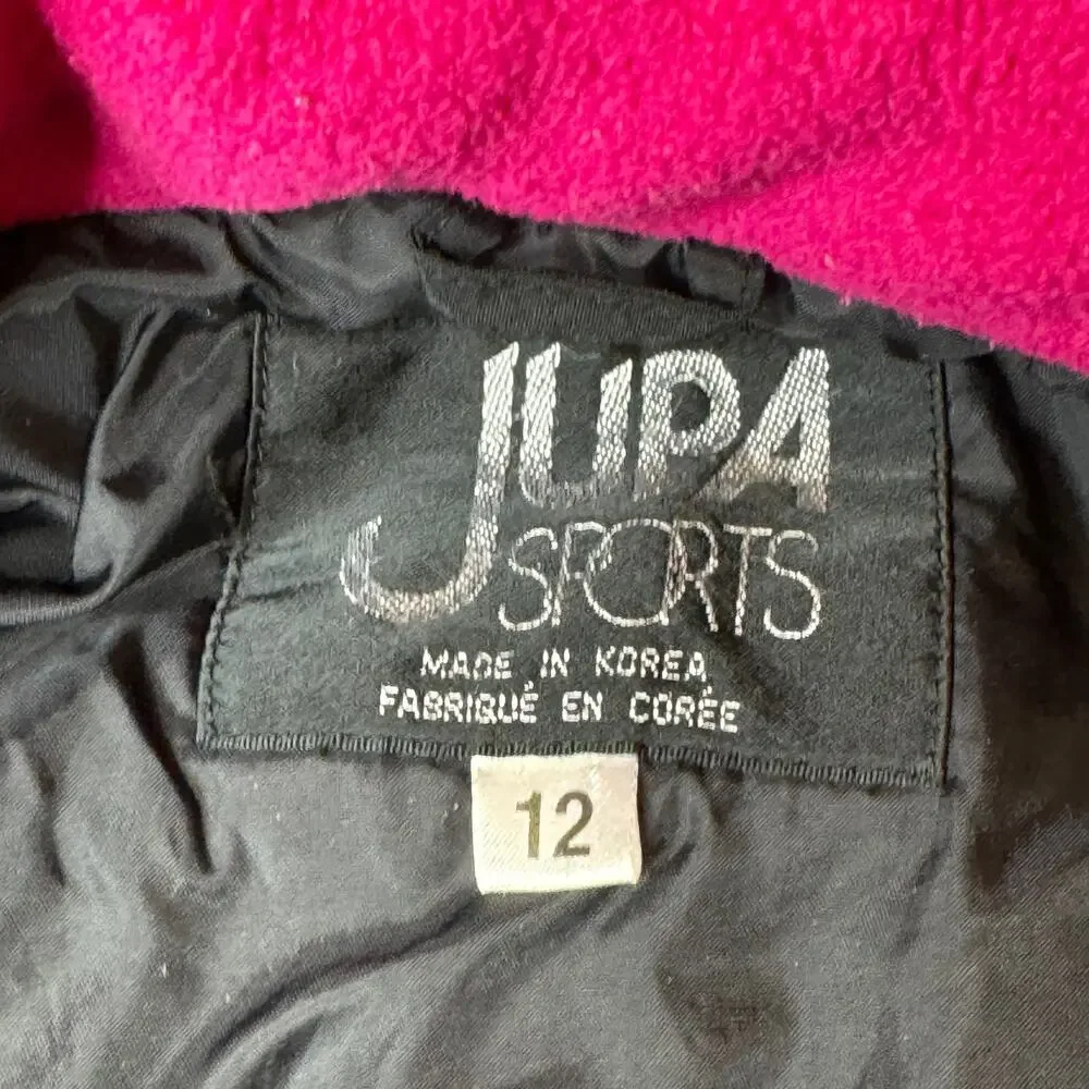 Jupa Sports Girls Winter Ski Jacket Coat Size‎ 12 Flower Removal Hood Full Zip